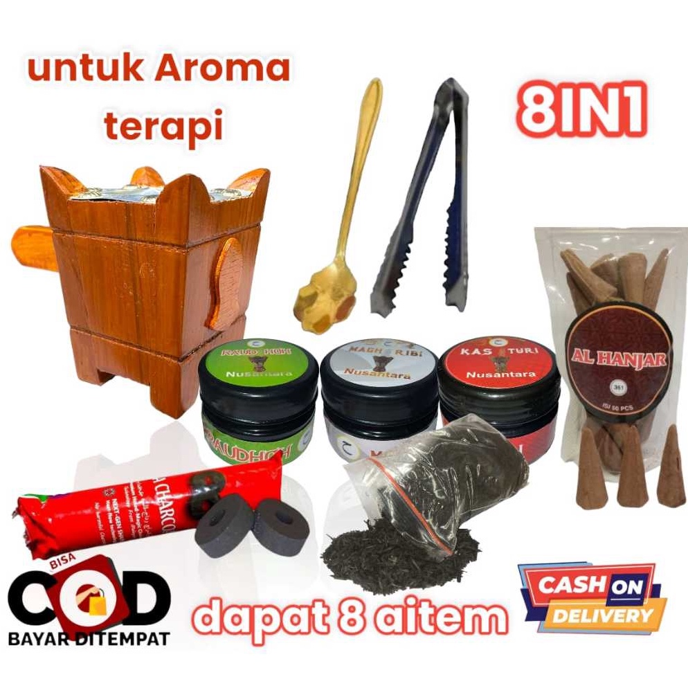 Belanja Nyaman paket 8in1 bukhur 361 dupa wangi arang magic mabkhara jati mini wewangian aromaterapi