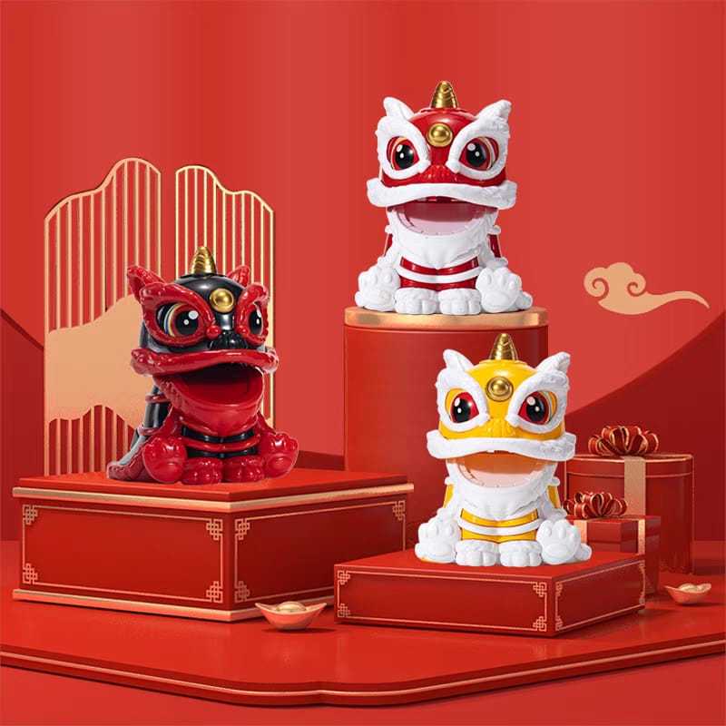 Pajangan Dashboard Mobil Barongsai Kepala Goyang Tenaga Surya - Car / AK88