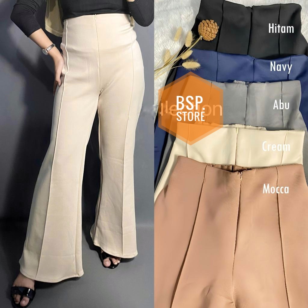 Celana cutbray scuba/ Celana bahan scuba model cutbray Celana cutbray fit flare kain scuba