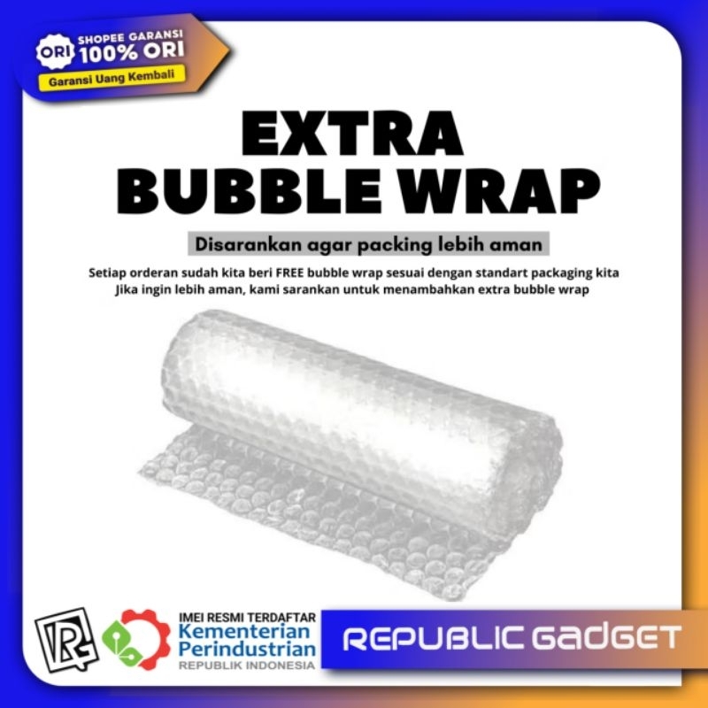 

Extra Buble Wrap untuk paking tambahan biar lebih aman