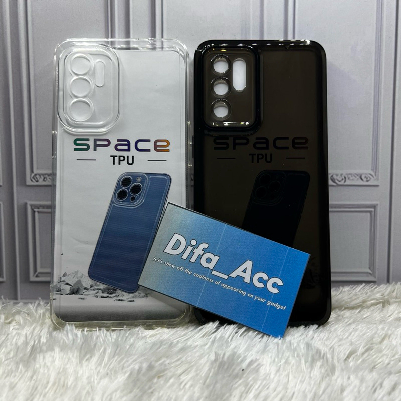 Softcase Oppo reno 6 4G case bening putih tranfaran space full pelindung camera protection