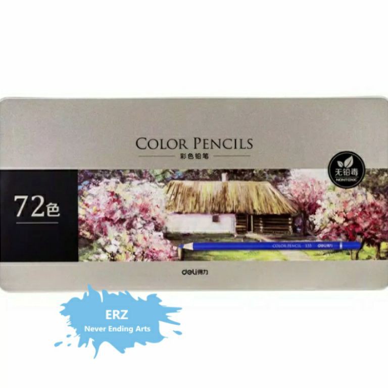 

KODE T8E5 Deli Color Pencils 72 Professional Oilbased Colored Pencil 6567 Pensil Warna ERZ