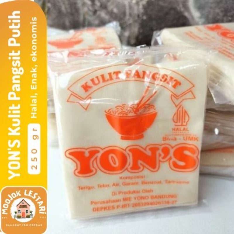 

Yon's Kulit Pangsit PUTIH Beku/Frozen Kemasan Ekonomis Halal 250gr