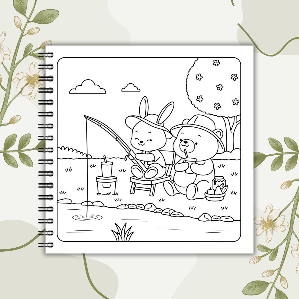 

Cuddly Friends Coloring Book Buku Mewarnai Healing Therapy Stress Relief RB9