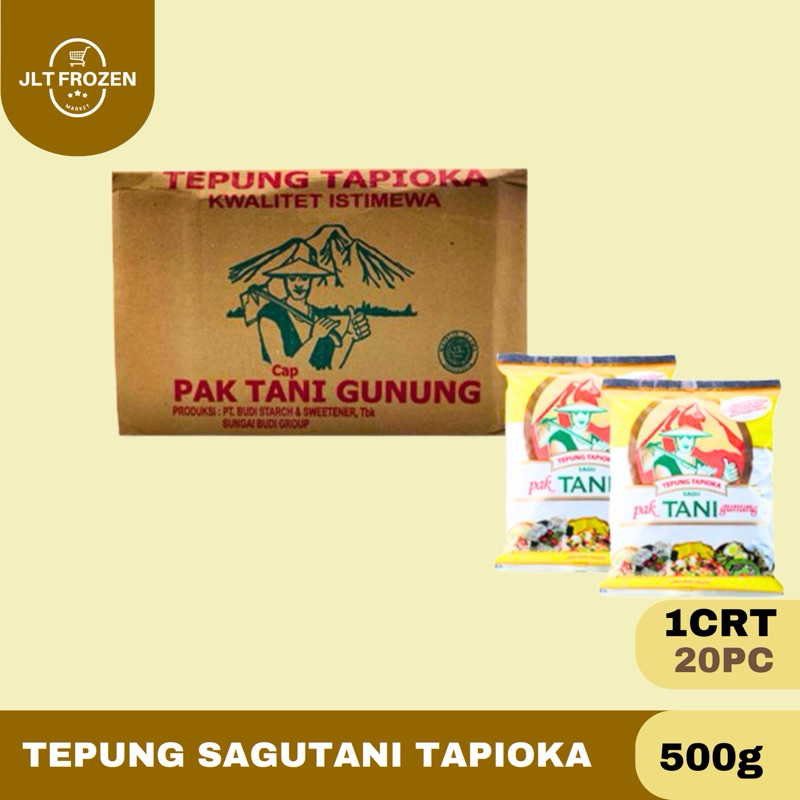 

Tepung Sagutani Tapioka / Tepung Tapioka Cap Pak Tani DUS 500g isi 20PC