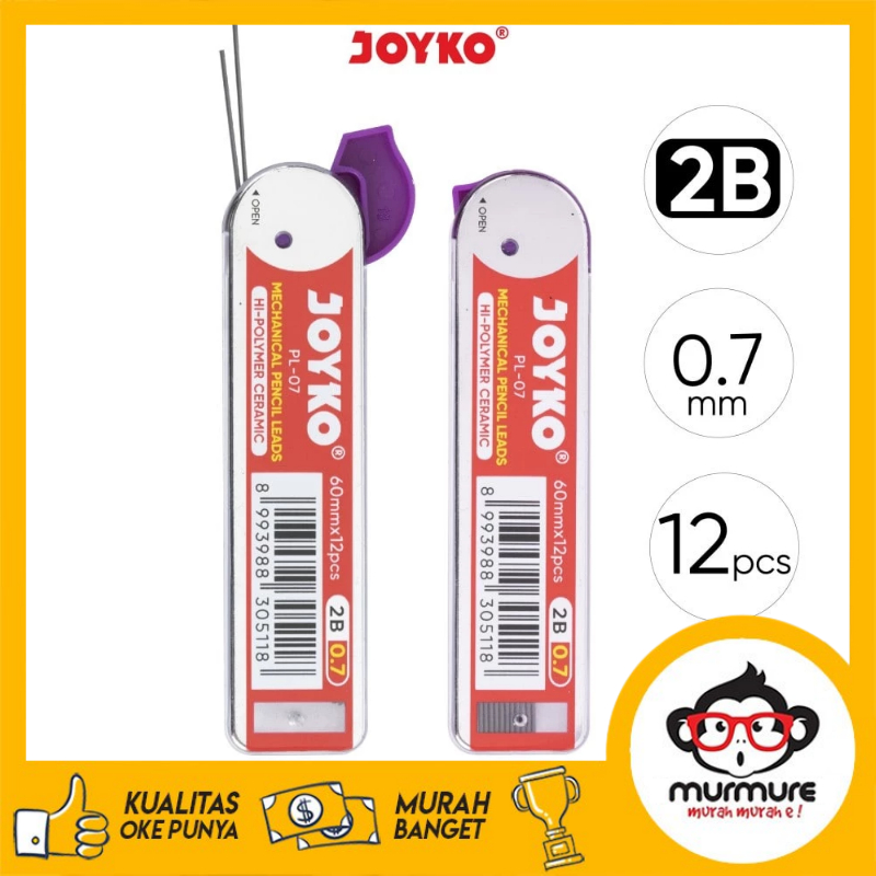 

MURMURE I (1 TUBE) ISI PENSIL MEKANIK JOYKO PL-07 2B 0.7 MM / PENCIL LEAD JOYKO PL07 2B 0.7 MM