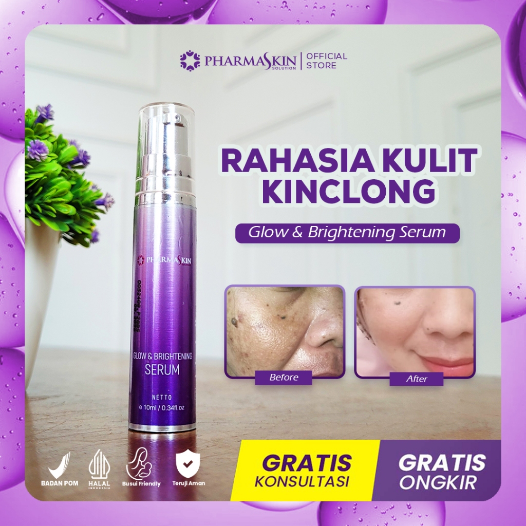Pharmaskin Solution Glow & Brightening Serum Flek Hitam Membandel Skincare