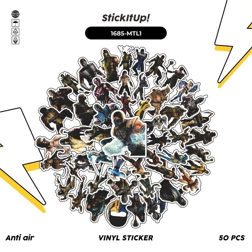

COD✨ 100 Pcs Stiker MORTAL KOMBAT CHARACTER MIX 001 Lucu Anti Air Untuk Dekorasi Notebook Sepeda Skateboard Handphone DIY