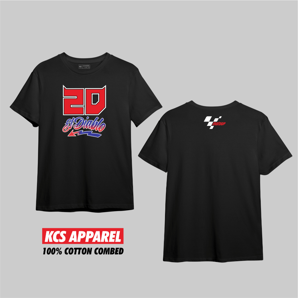 kaos fabio quartararo 20 motogp sirkuit mandalika premium thirt kcs apparel