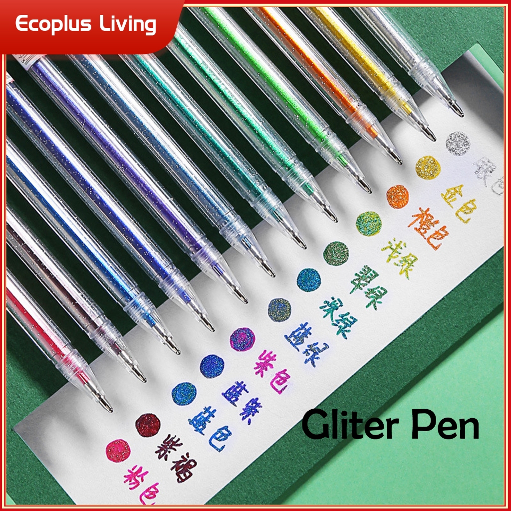 

Pulpen Metalik 1.0mm Gliter Warna Warni Stationery Sekolah Kantor ATK