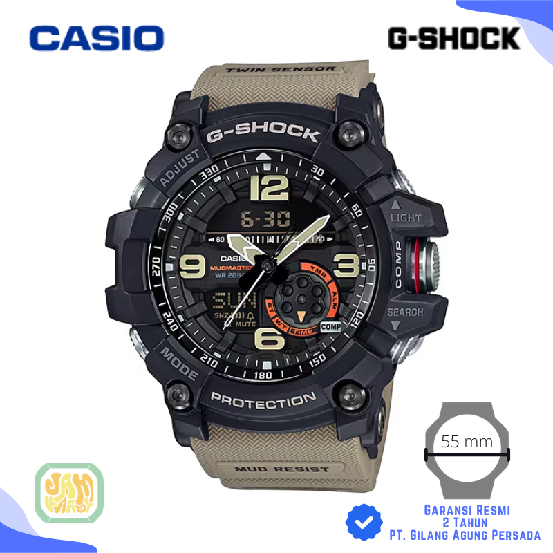 JAM TANGAN PRIA CASIO G-SHOCK MUDMASTER GG-1000-1A5 ORIGINAL - GSHOCK GG 1000 1A5DR COMPASS