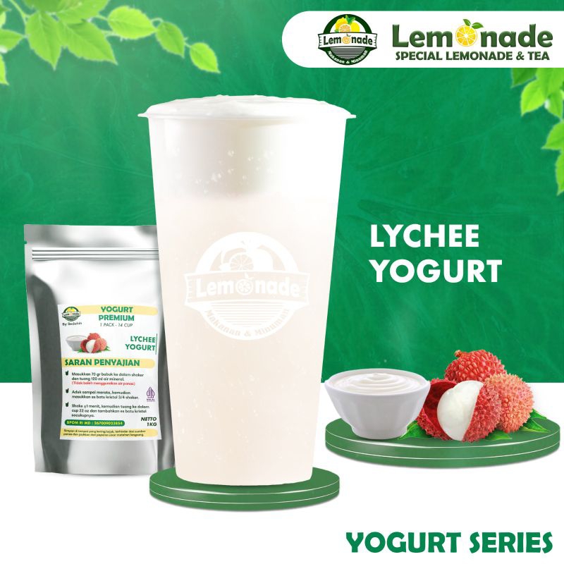 

Yogurt Bubuk Minuman Rasa - Lychee 1KG / Bubuk Minuman Premium