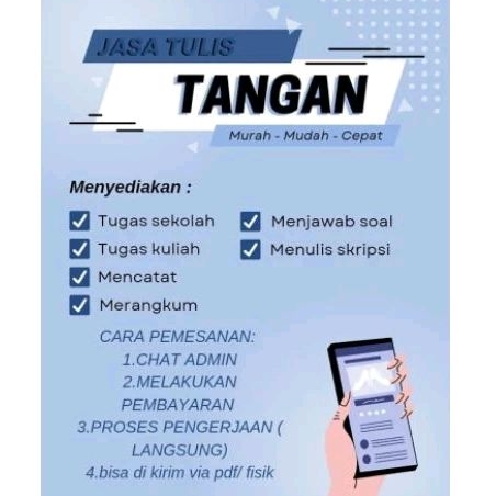 

JASA TULIS TANGAN (cepat dan rapi)