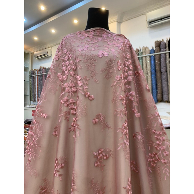 Brokat Tulle Bordir (35) ❗️❗️❗️CREAM GOLD/BLACK/MILO❗️❗️❗️