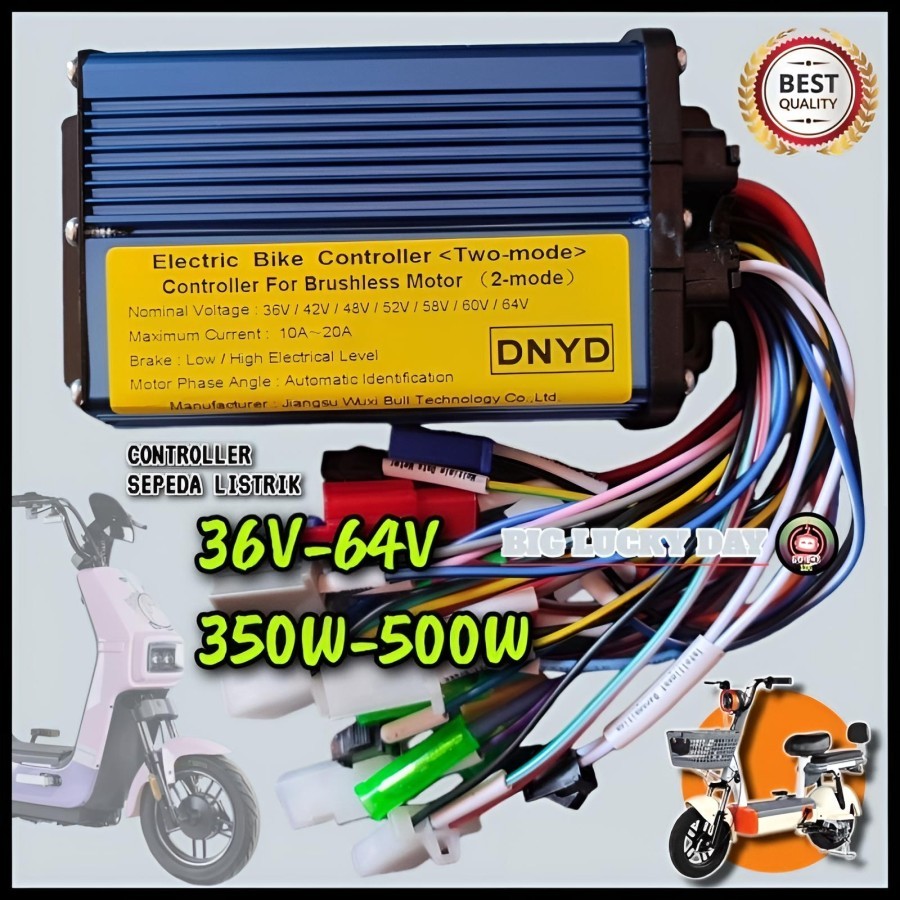 CONTROLLER SEPEDA LISTRIK UNIVERSAL 36V-64V 350W-500W BLDC BRUSHLESS
