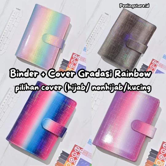 

Binder + Cover Binder A6 Motif Gradasi Rainbow A6 Sinking Fund
