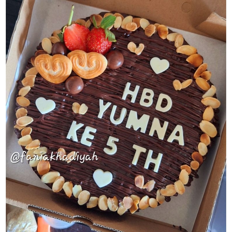 

(INTANT ONLY) Fudgy Brownies ukuran 20cm Hias / Birthday cake / Greetings cake