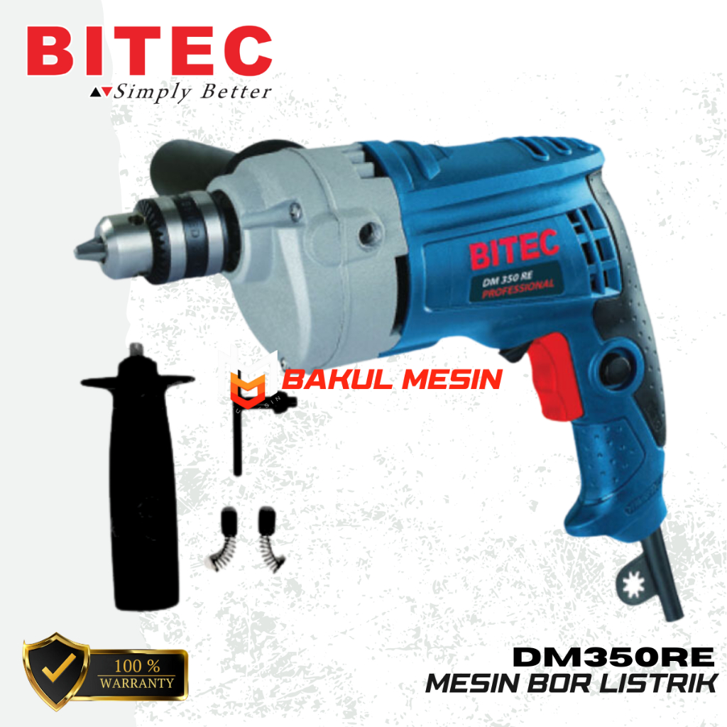 BITEC DM 350 RE mesin bor tangan bitec 10mm DM350RE