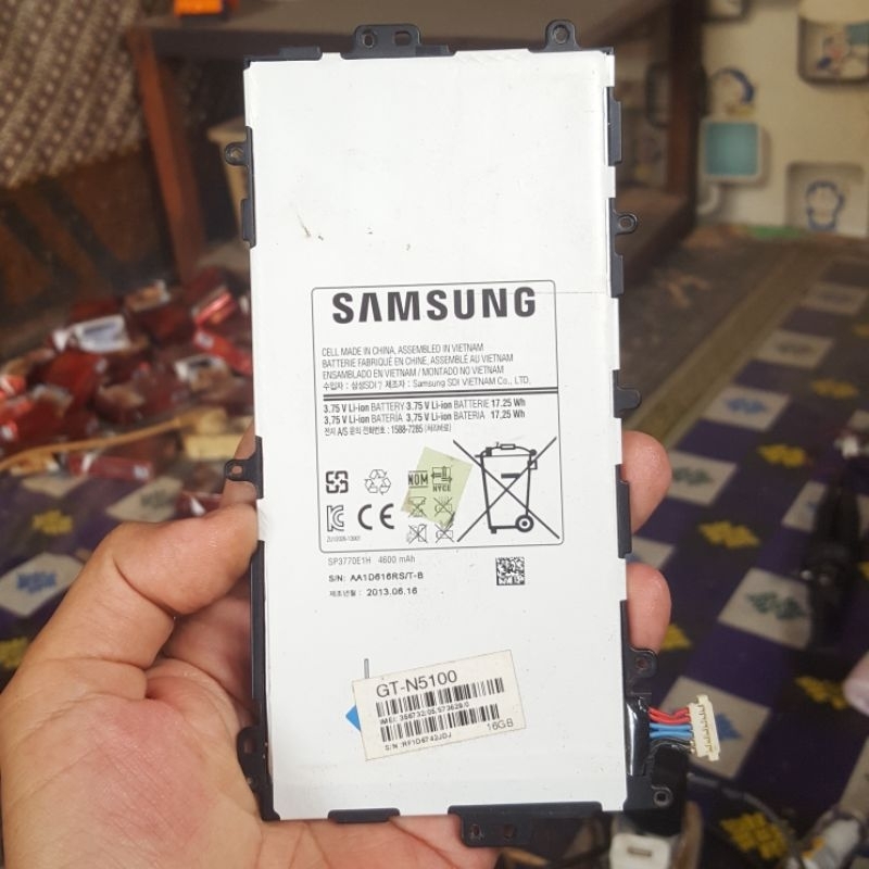 Batre Baterai Battery Bekas Ori Cabutan Samsung Galaxy Tab Note 8.0 N5100