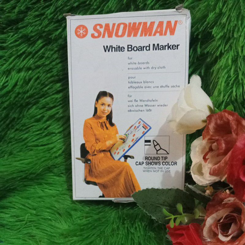 

spidol white board hitam snowman lusinan murah