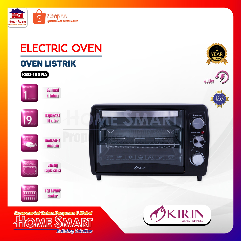 Kirin Oven Elektrik KBO 190RA - KBO 190 RA