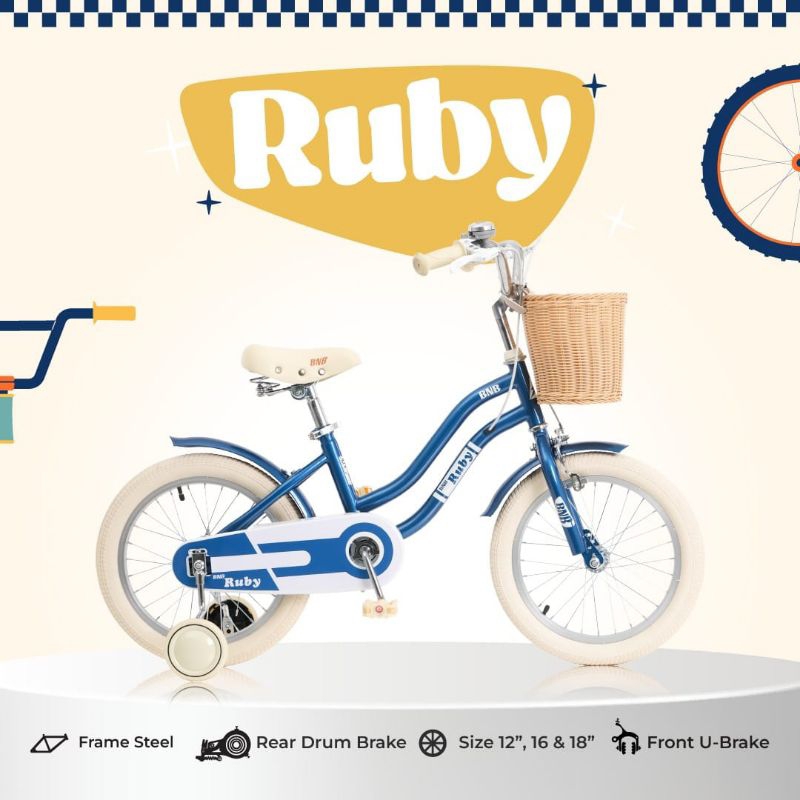 Sepeda Anak BNB 18 inch Ruby