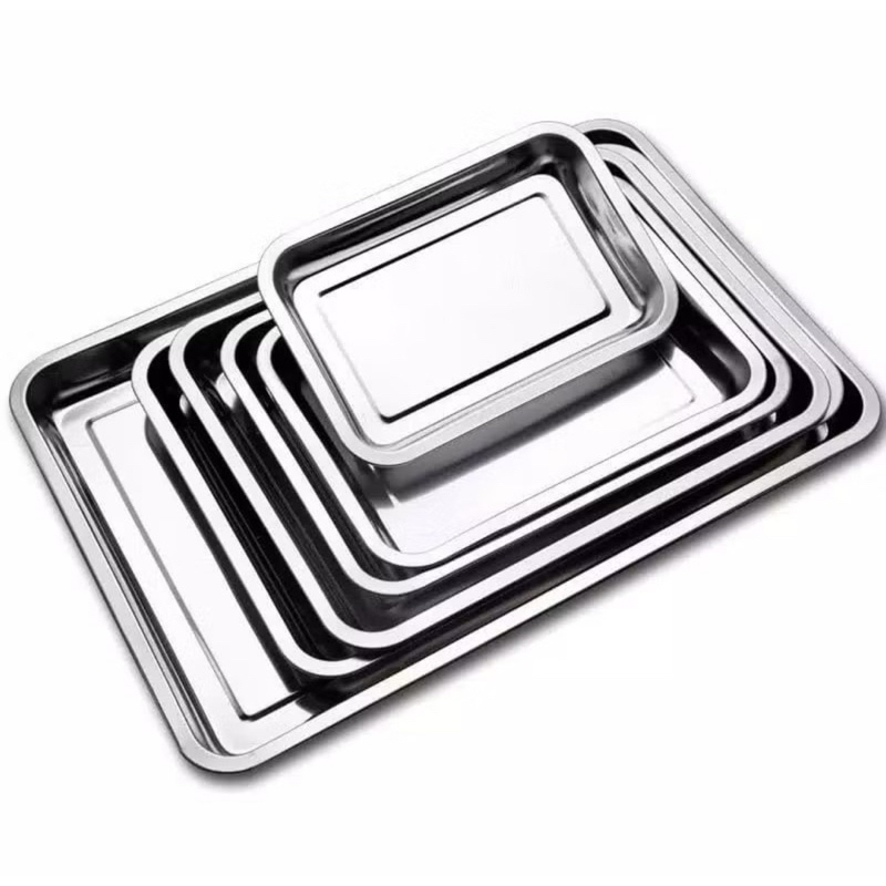 Nampan stainless persegi 40x30 Cm