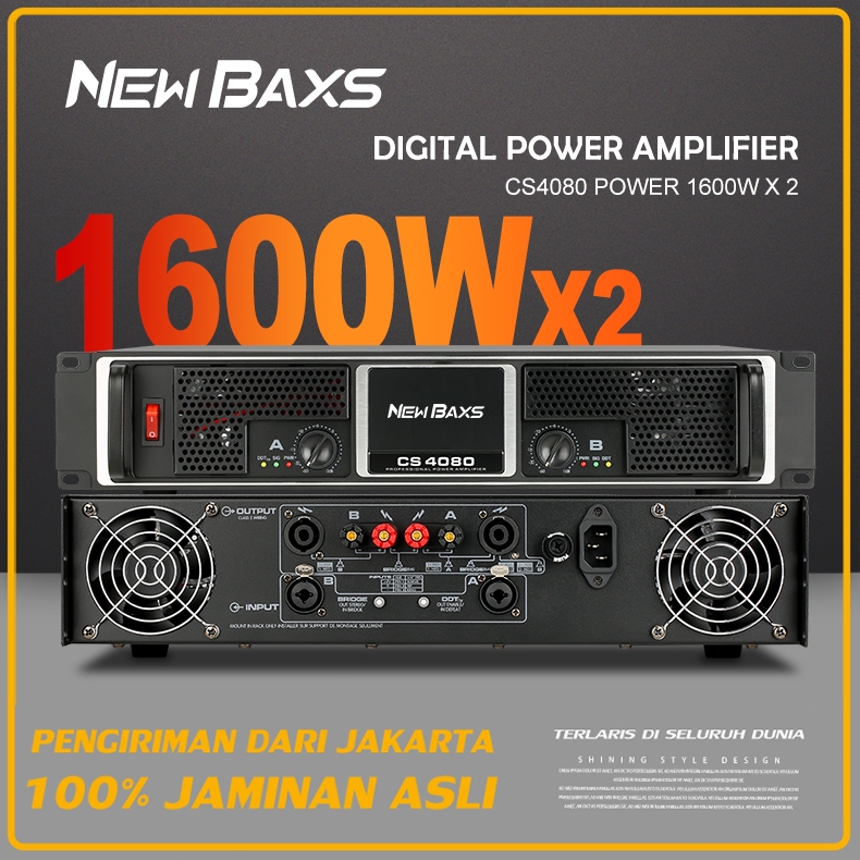 NEW BAXS Power amplifier subwoofer 800 watt CS4080 amplifier Penguat Speaker/Subwoofer Audio Profesi