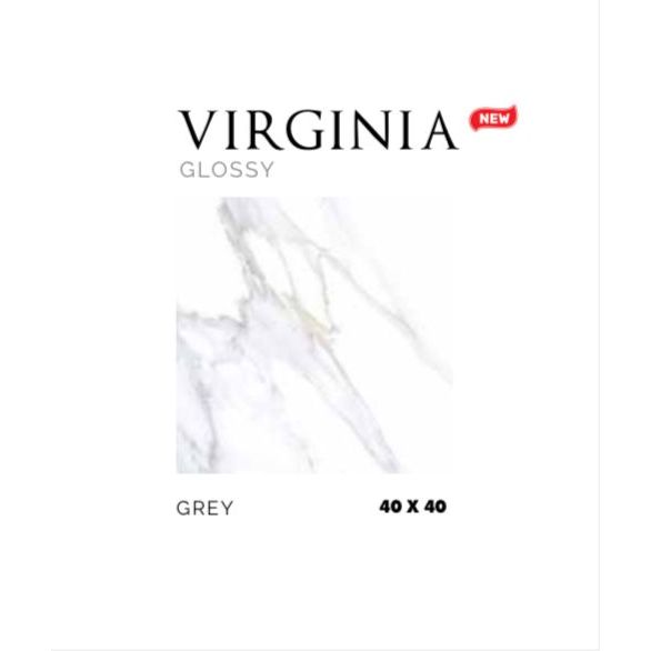 ASIA TILE FLOOR TILE VIRGINIA GLOSSY GREY 40X40