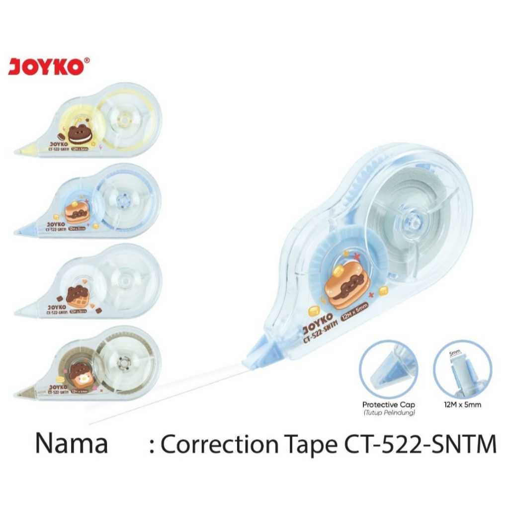 

TIPE X KERTAS JOYKO 12 METER CT 522 SNTM ( 1 PCS )