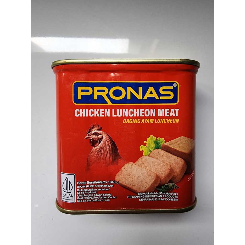 

PRONAS CHICKEN LUNCHEON 340GR - KORNET DAGING AYAM KEMASAN KALENG