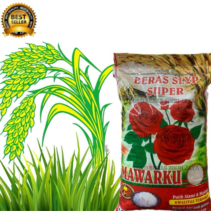 

Beras slyp super cap MAWARKU ukuran 10lt dan 10kg termurah