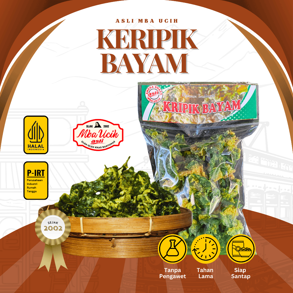 

Keripik Bayam Asli Mba Ucih Oleh Oleh Khas Banyumas