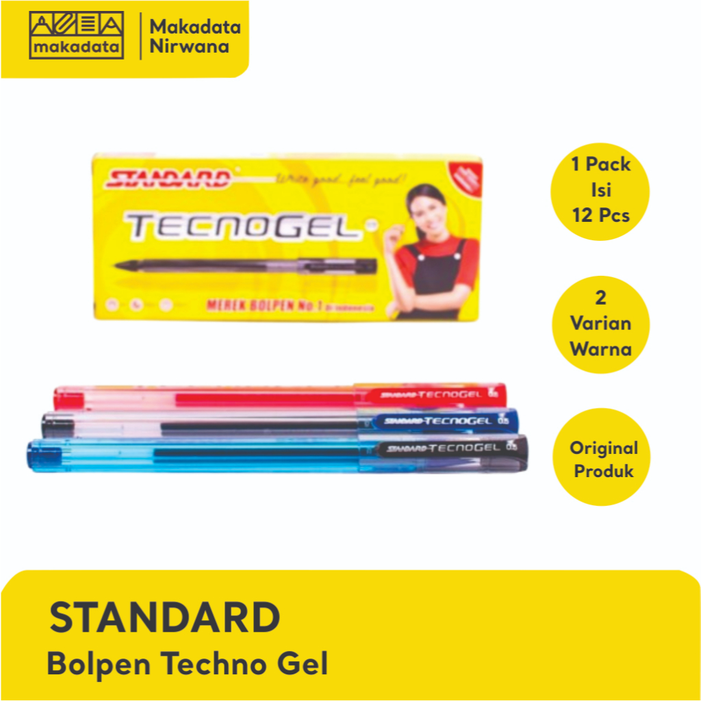 

STANDARD BOPEN/PULPEN/BOLLPOINT TECHNO GEL 0.5 (1 PACK)