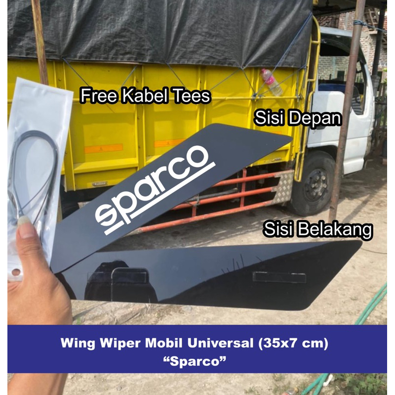 Winglet Wiper Akrilik Universal Mobil/L300 Sparco/Wing Wiper Akrilik Mobil Sparco/Mainan Akrilik Wip