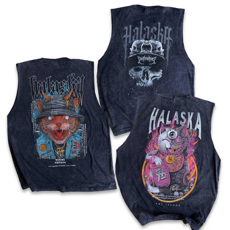 Baju Kaos Singlet Pria Tanpa Lengan Wosh Sablon/Sleevless Wash /Baju Kaos Pria tanpa Lengan