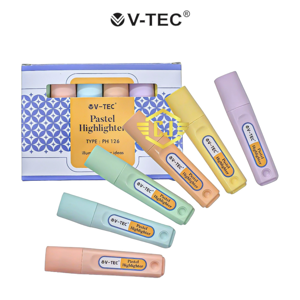 

1 SET / 6 Warna Highlighter V-TEC PH-126 Pastel set