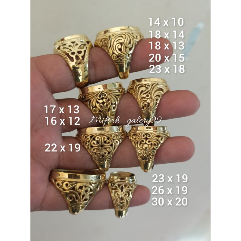 Emban cincin kuningan sari terawang kerancang