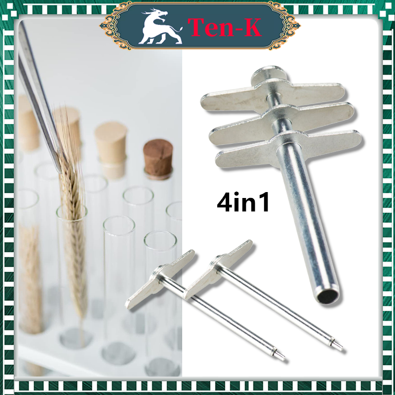 Pelubang Gabus Cork Borer Stainless Steel Pembolong Pelubang Sumbat Karet 1 Set Isi 4 Jenis