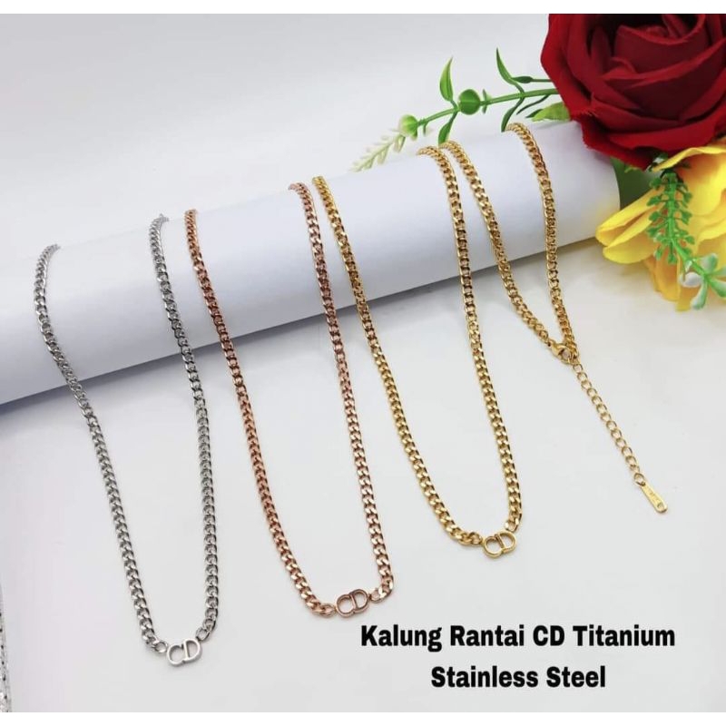 Kalung rantai CD titanium fashion