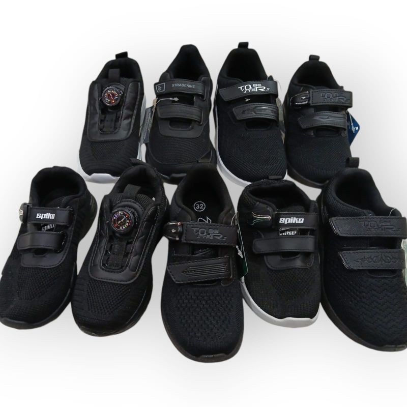 sepatu sekolah anak sepatu kretekan sepatu ful hitam sepatu hitam putih sepatu anak"cowok cewek