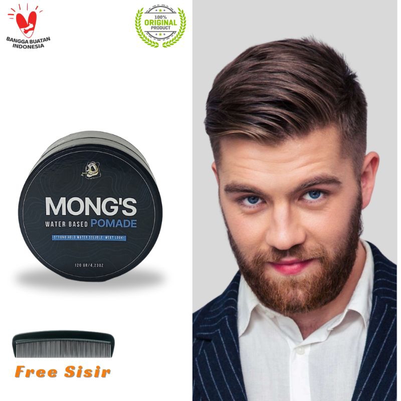 Pomade Waterbased Mong's 120g pomade rambut pomade rambut pria pomed rambut pria water based pomade 