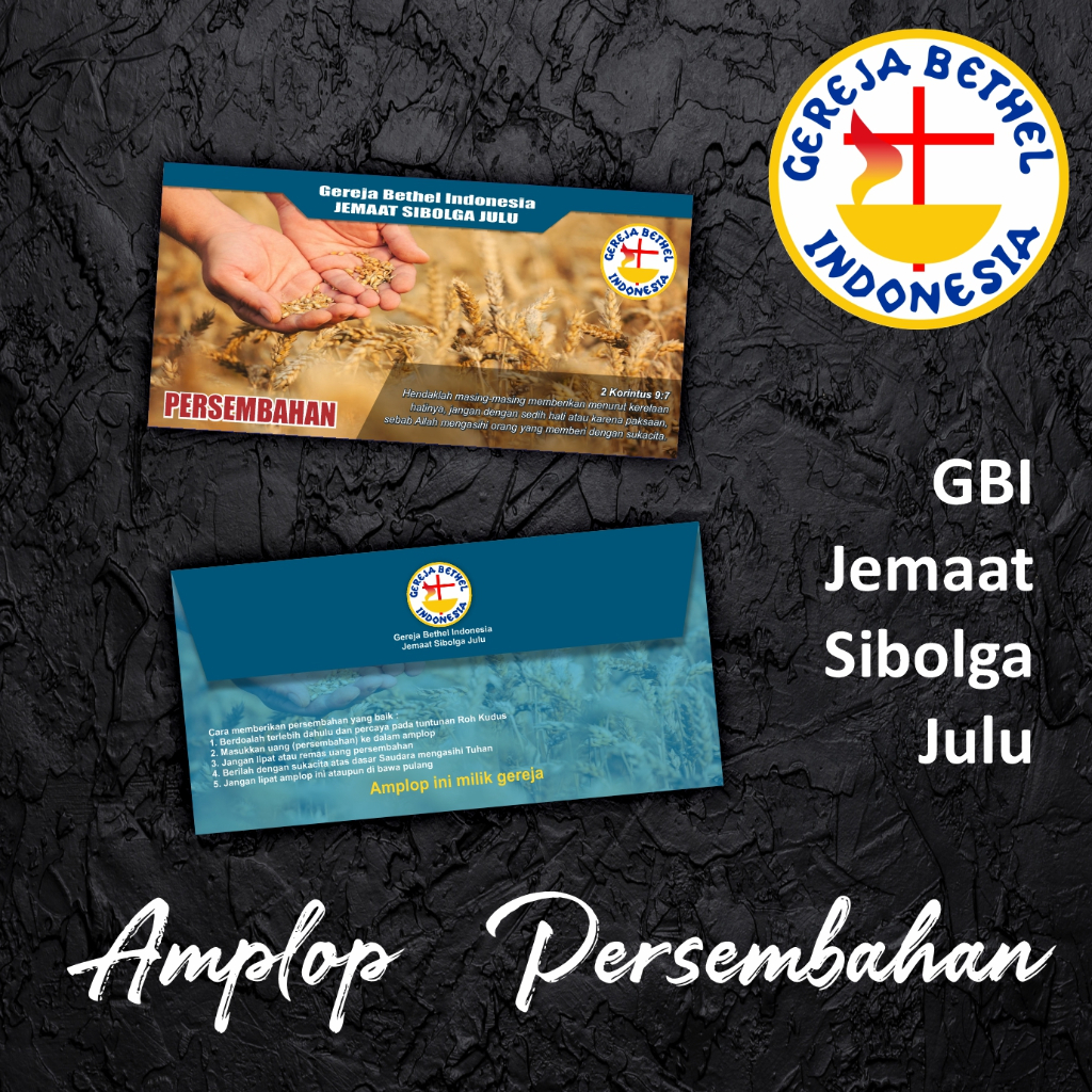 

Amplop Persembahan untuk GBI Jemaat Sibolga Julu