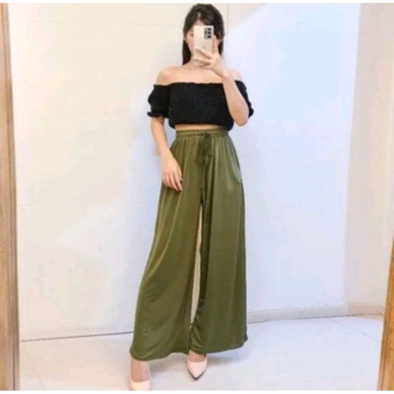 Celana Kulot Cringkle Premium Jumbo Highwaist Airflow Terbaru / Kulot Cringkle Jumbo Kekinian