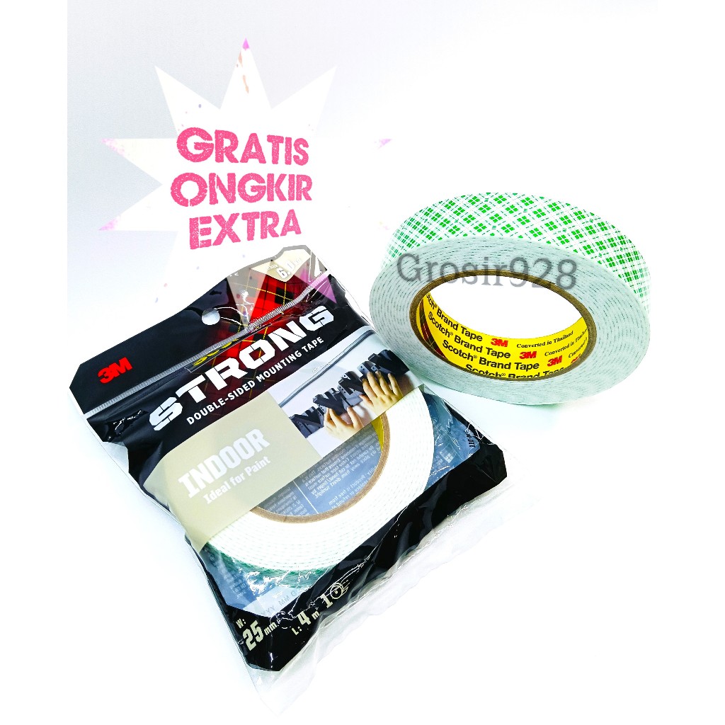 

(Per Buah) 3M Scotch Mounting Tape Indoor / Double Tape Foam / Dobel Tip Busa 25mm