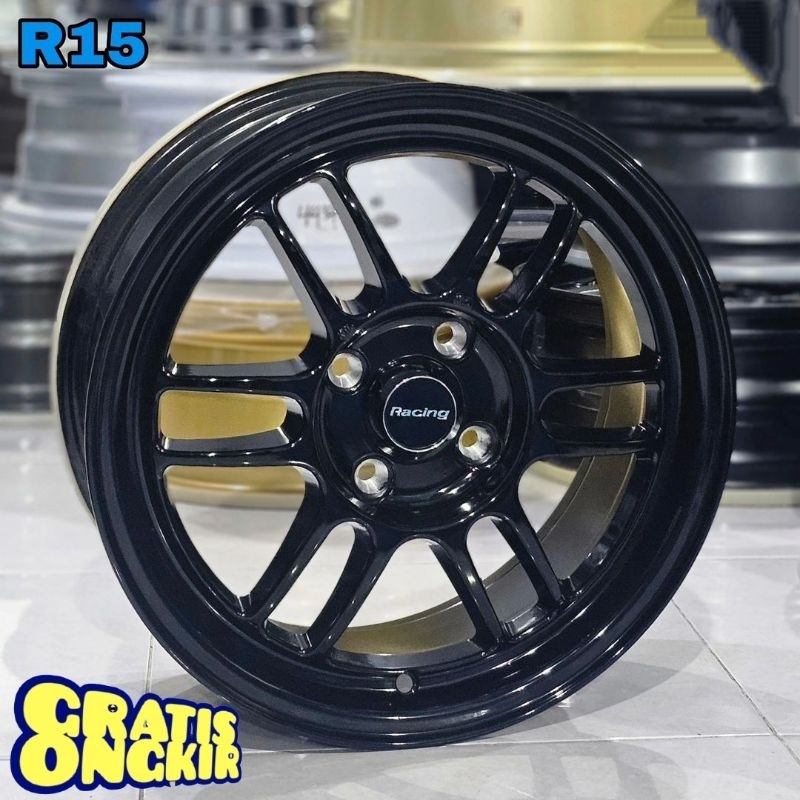 BONUS PENTIL velg mobil ring 15 ENKEI RPF1 LEBAR 6,5 ET 42 velg mobil racing import R15 velg mobil r