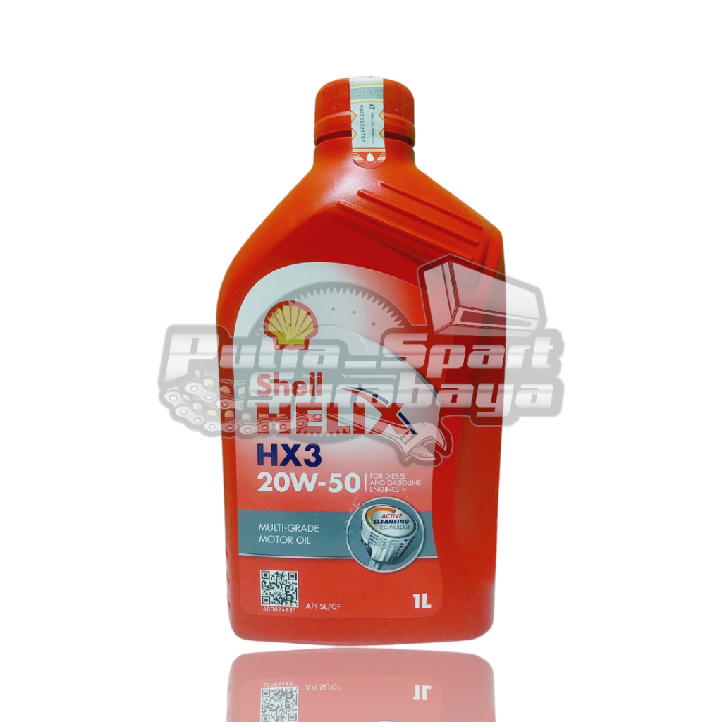Oli Motor, Oli Mobil Shell Helix Merah HX3 20W-50 1 Liter
