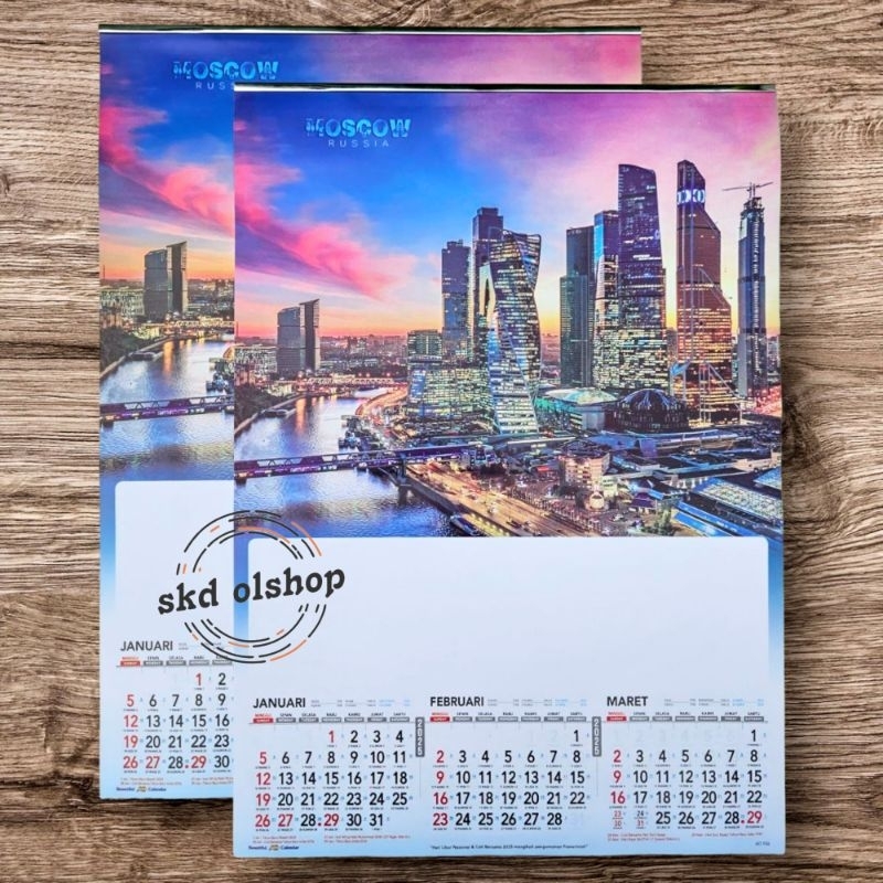 

kalender tahun 2025 kota dunia Ao 104 4 lembar x 3 bulanan ukuran 38x54cm(terima castume cetak merek)