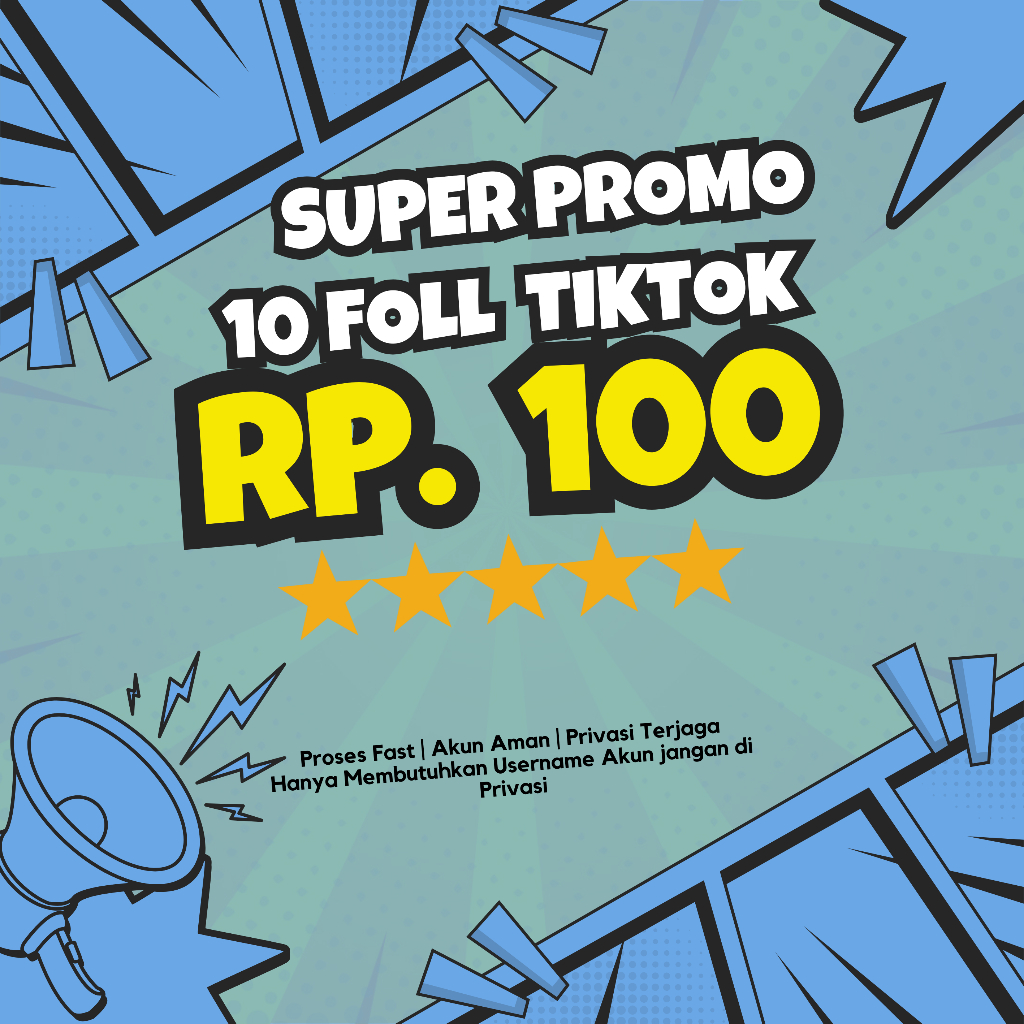 PROMO TIKTOK FOLLOWER SUPER MURAH | PAKET PROMO TIKTOK FOLLOWER SUPERFAST