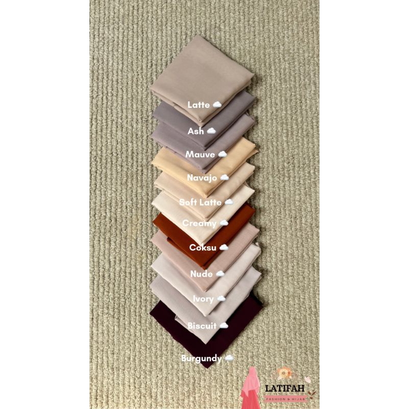 Malay Scarf (4 Oval) | Hijab Malaysia | Hijab Syar'i | Segi Empat Jumbo (Premium) By Latifah